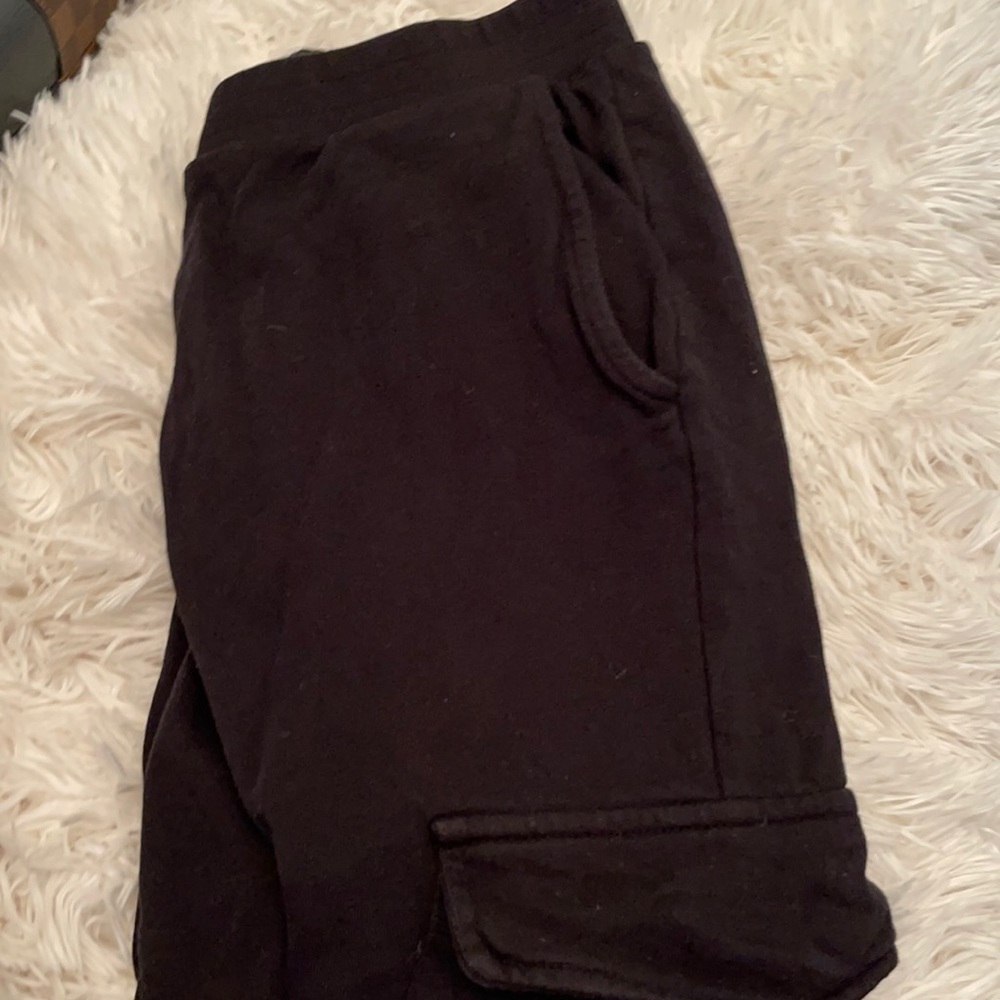 black Cargo Joggers